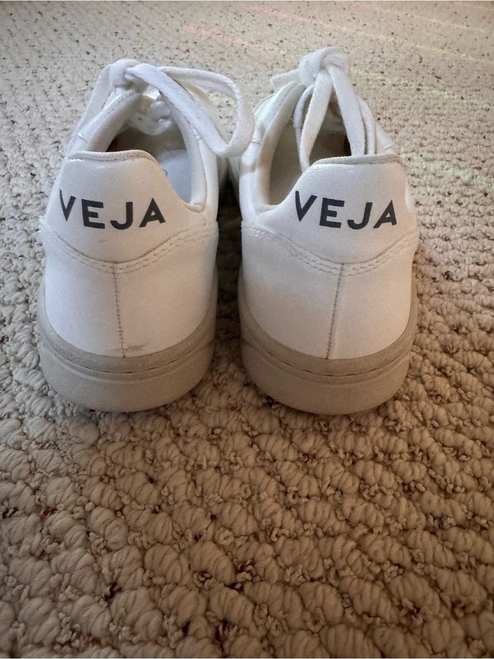 Veja V-10 CWL FULL WHITE Cream and White Women’s Low-Top Sneakers - Picture 6 of 7